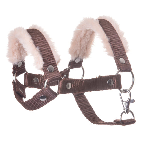 Halter brown with fur