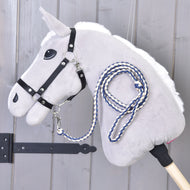 Hobby Horse - Knitted Lead Rope Cremo-Blue