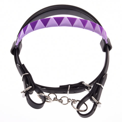 Bridle with 2 headbands purple (size M)