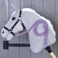 Hobby Horse - Knitted Lead Rope Pinkie-Blue