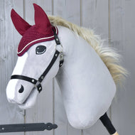 Ear bonnet crocheted Lux Maroon