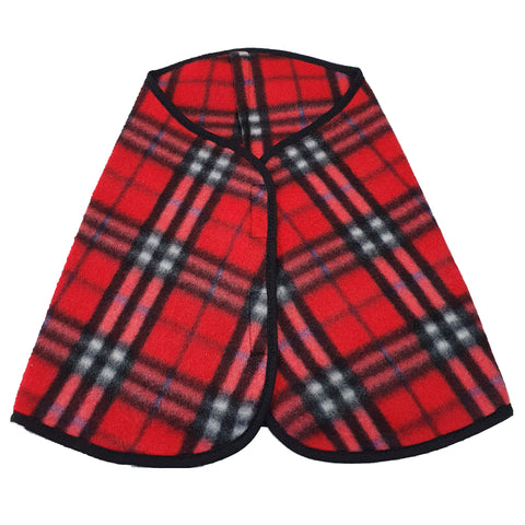 Blanket checkered red (fleece) (size M)