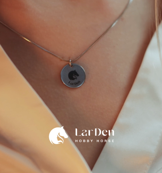 Necklace with Hobby Horse pendant made of surgical stainless steel