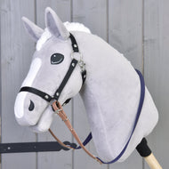 Reins rubberized brown purple