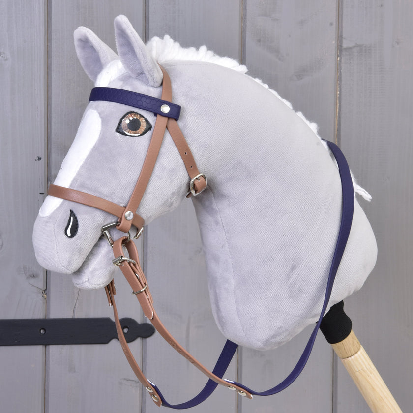 Complete bridle with noseband Brown Purple