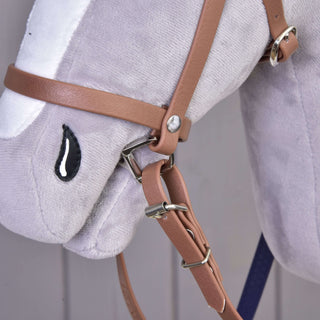 Complete bridle with noseband Brown Purple