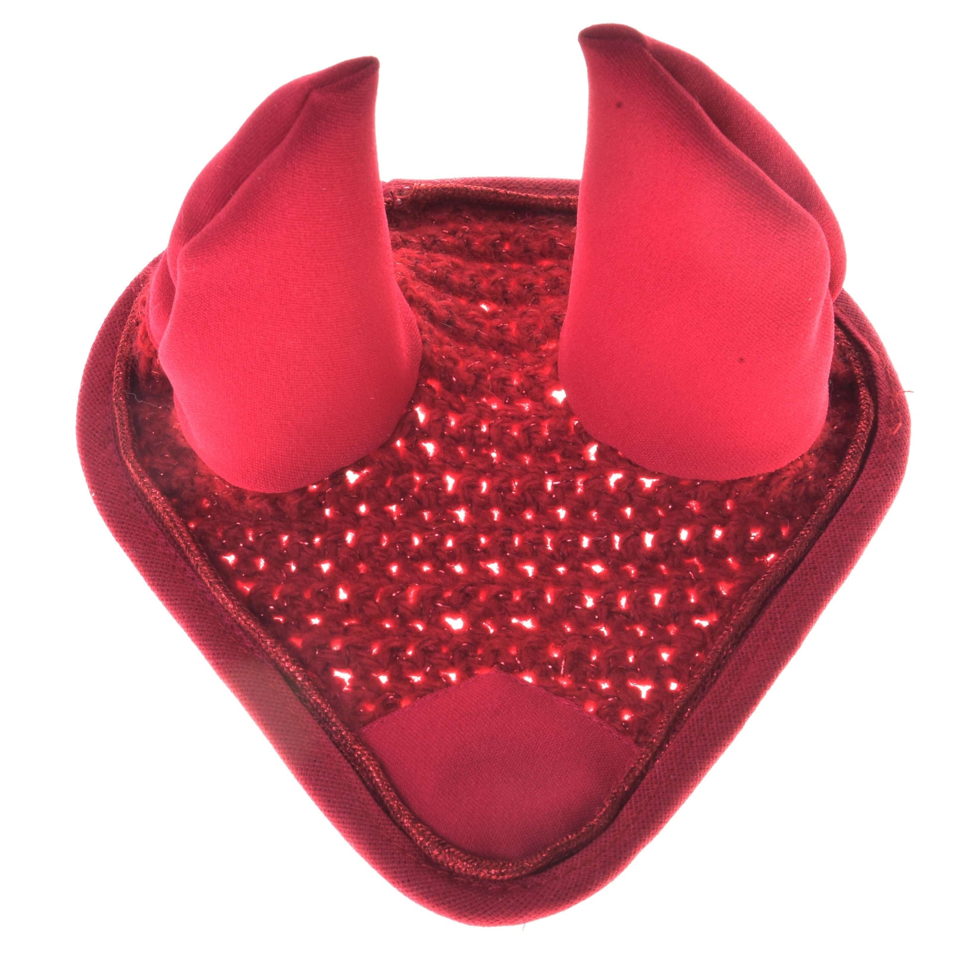 Ear bonnet crocheted red