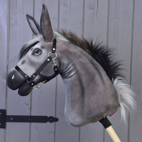 Hobby Horse Donkey Olin with black halter