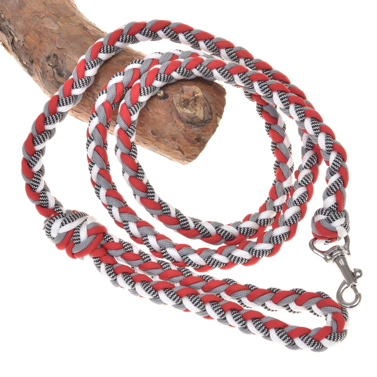 Hobby Horse - Braided leash red white