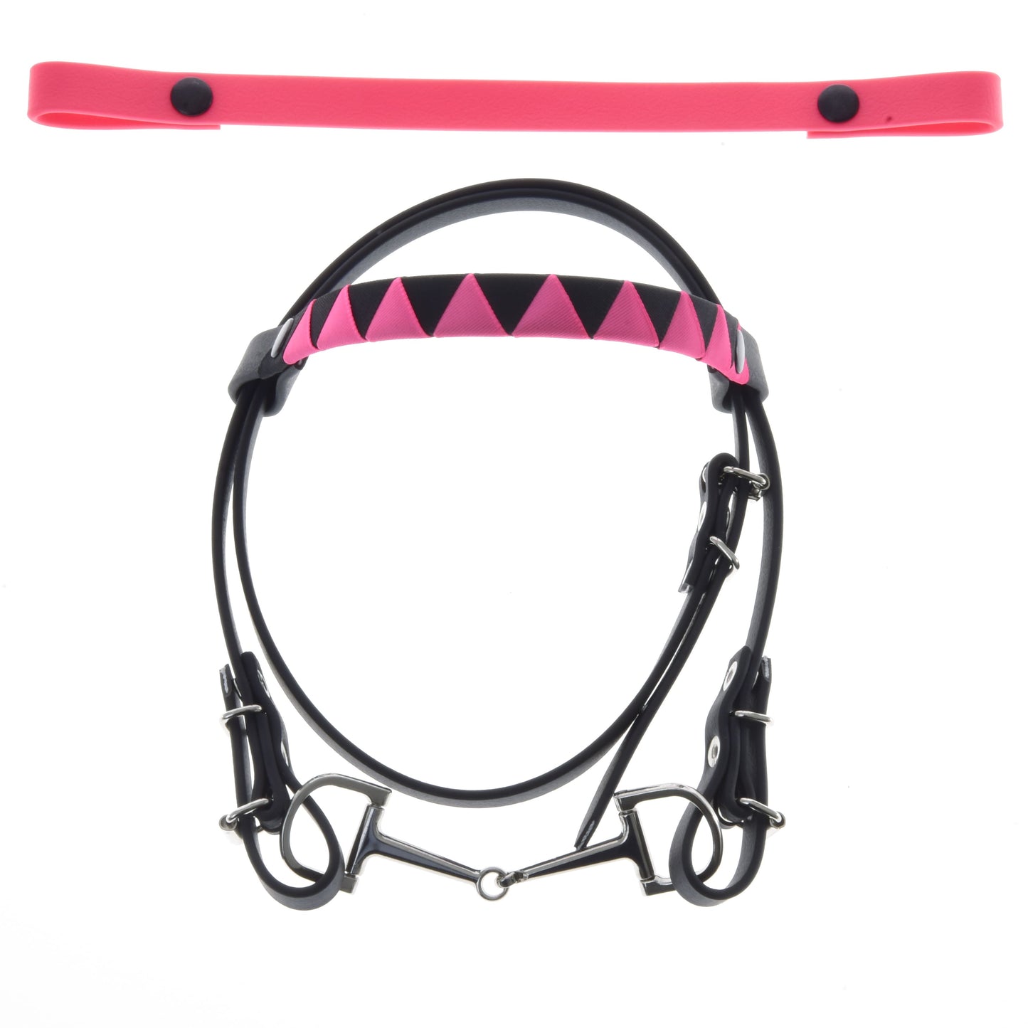 Bridle with 2 headbands pink (size M)