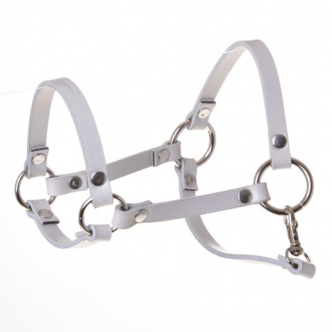 Halter - light grey leatherette (size S) 1