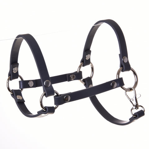 Halter - dark grey leatherette (size S)
