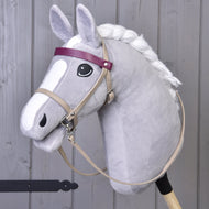 Bordeaux leatherette set - bridle, reins and martingale