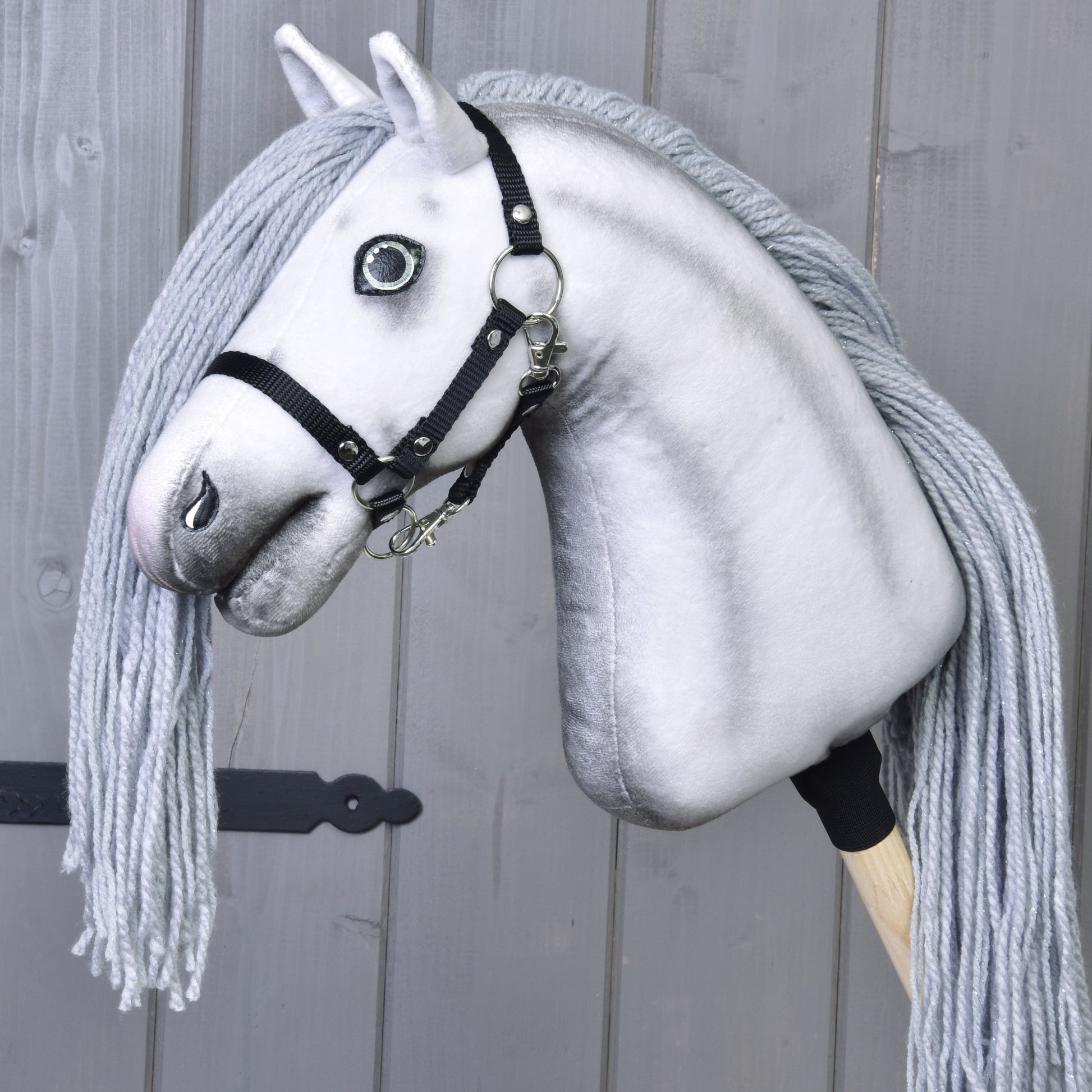 Hobby Horse Unicorn Silver with Bridle and Halter