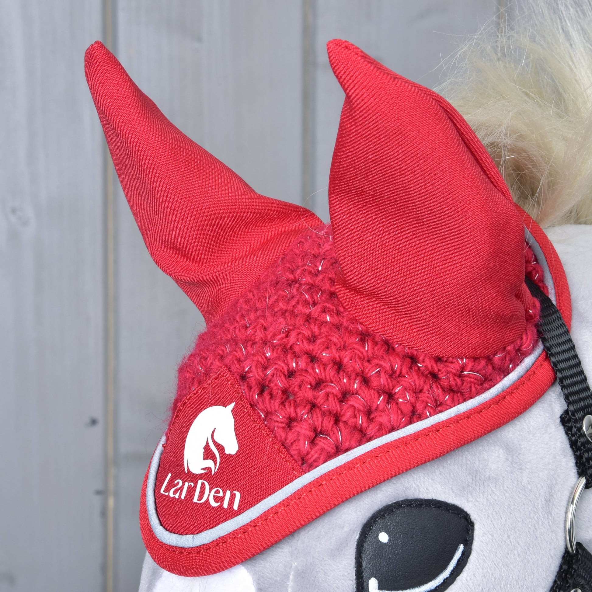 Ear bonnet crocheted Red Sport