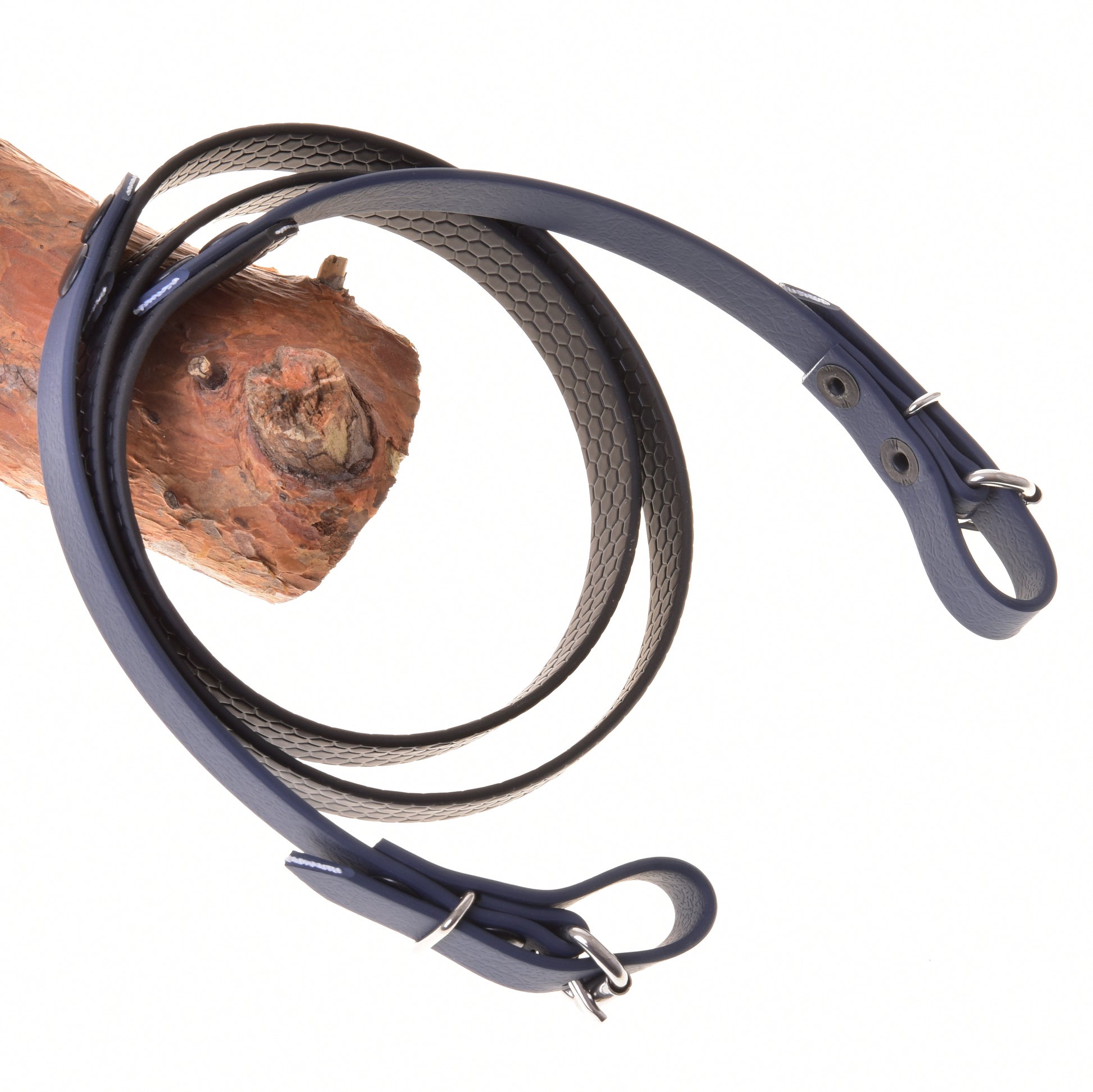 Reins rubberized anthracite