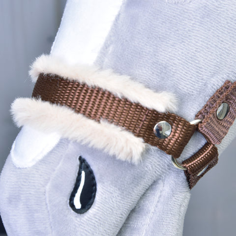 Halter brown with fur 1