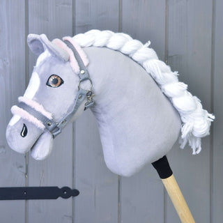 Halter grey with pink fur