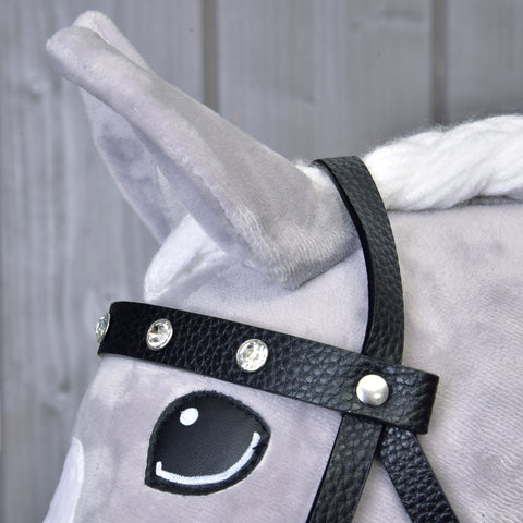 Complete black bridle with diamonds 3