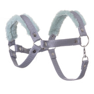 Halter grey with mint fur