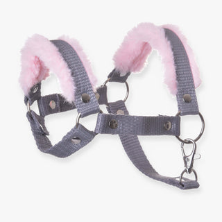 Halter grey with pink fur