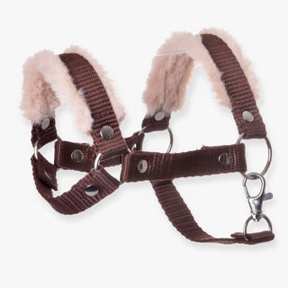 Halter brown with fur