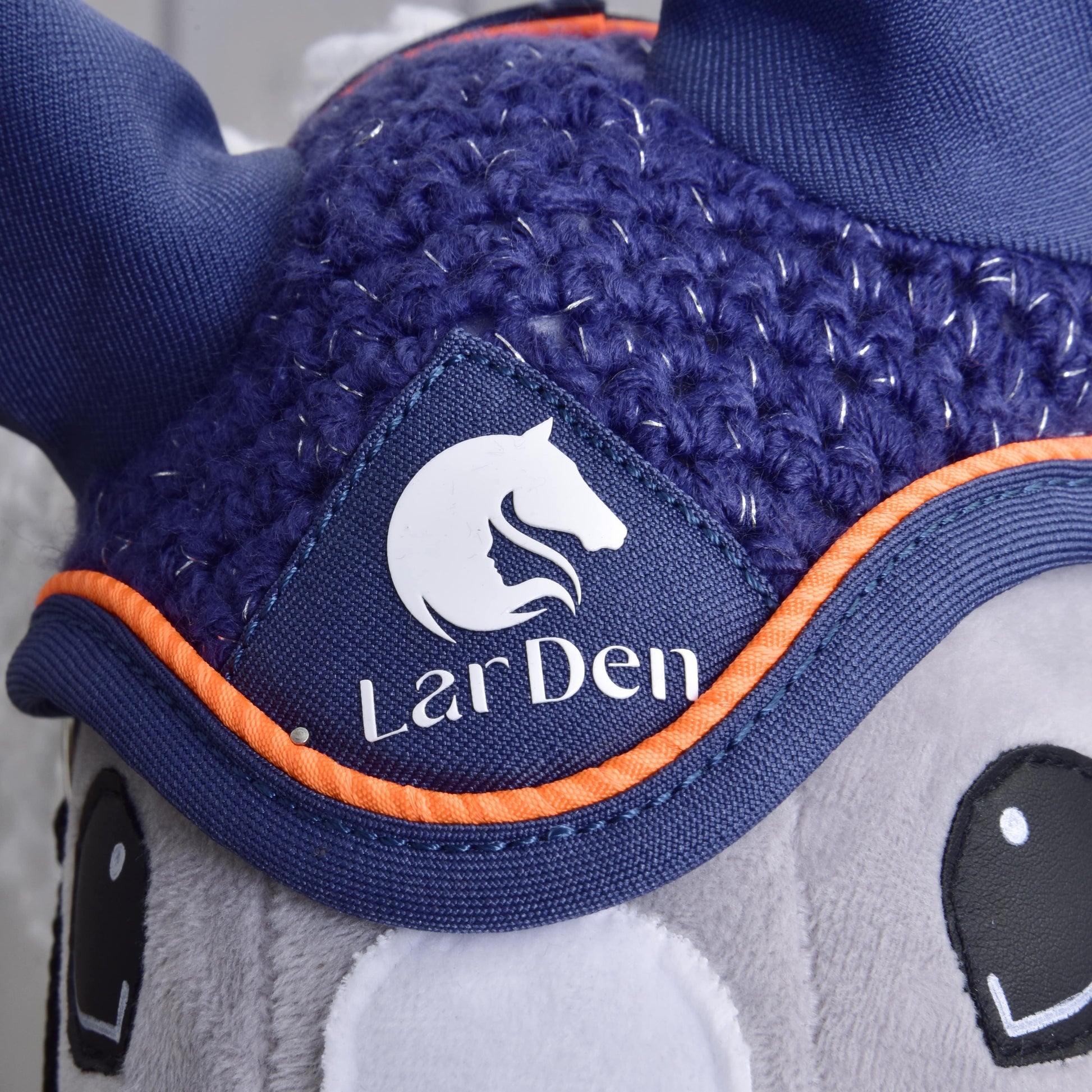 Ear bonnet crocheted Blue Sport