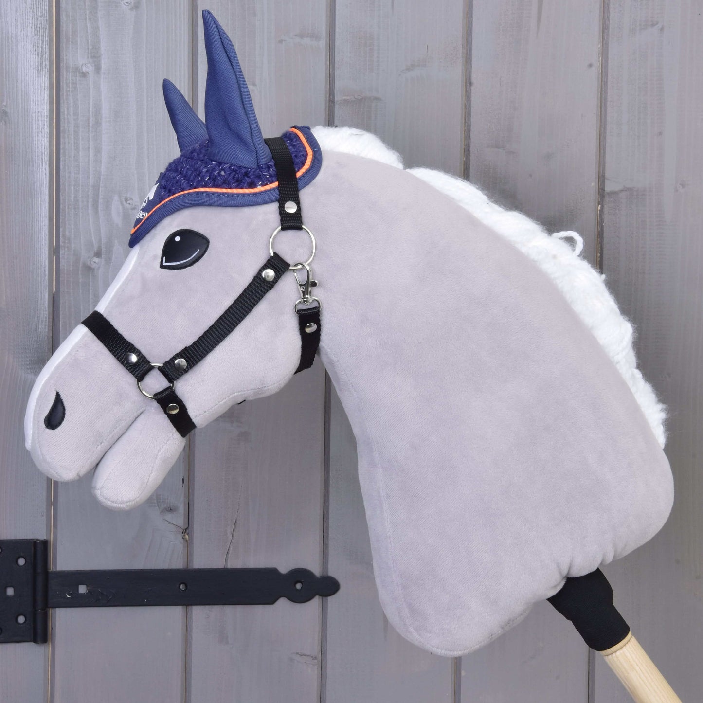 Ear bonnet crocheted Blue Sport