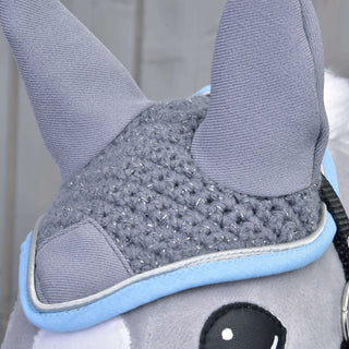 Ear bonnet crocheted grey