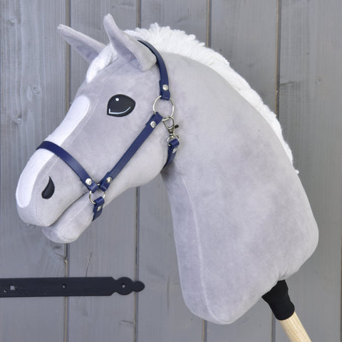 Halter - dark blue leatherette 1