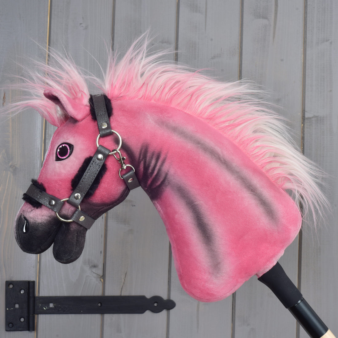 Hobby Horse LarDen Pinkie with a glittery halter