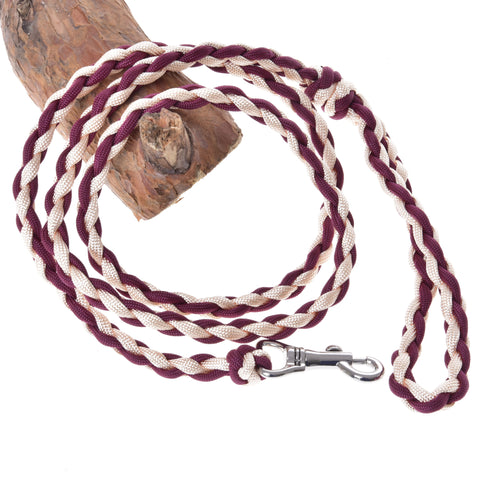 Hobby Horse -  Knitted Lead Rope Maroon