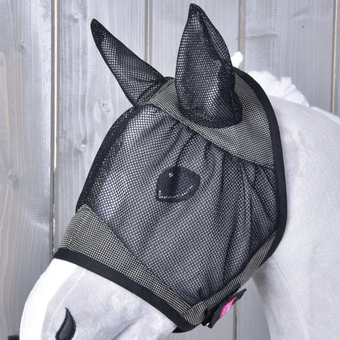 Fly Mask De Luxe Grey