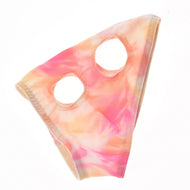 Hobby Horse Mask without ears Mirage by LarDen in pink and orange PES fabric with eye openings