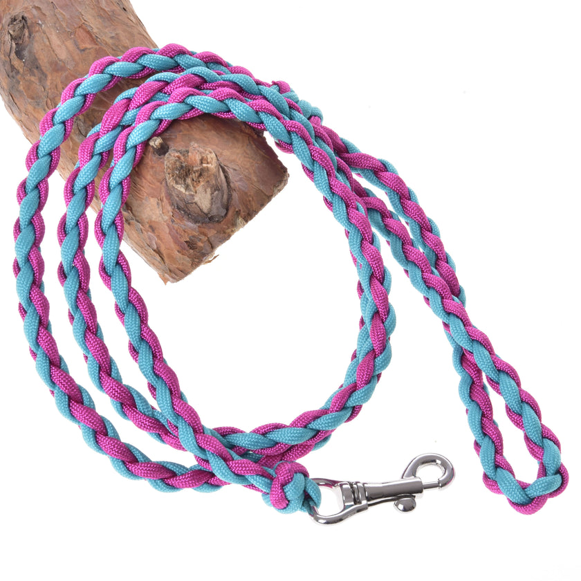 Hobby Horse -  Knitted Lead Rope Pinkie-Blue