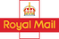 The Royal Mail logo, featuring a gold crown above bold yellow “Royal Mail” lettering on red, resembles the classic colors often seen in Hobby Horse competitions.