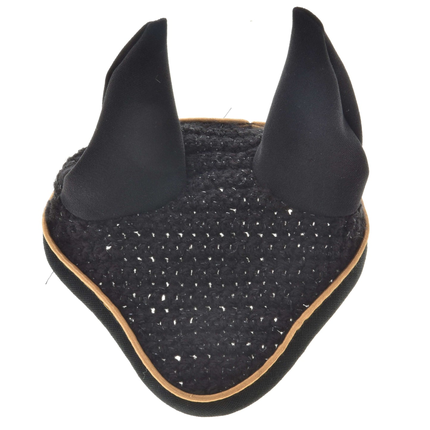 Ear bonnet crocheted Black Gold