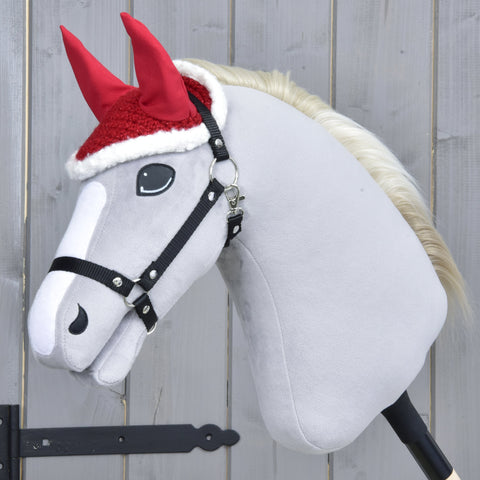 Ear bonnet crocheted Red Christmas