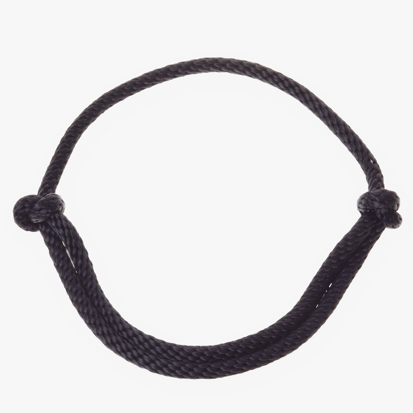 The Cordeo black by Hobby Horse LarDen is a handmade, adjustable cordeo rope in black with side knots—ideal for bridleless riding or hobby horse activities.