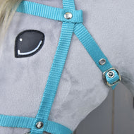 Zaumzeug mit Zügel aus Gurtband Turquoise