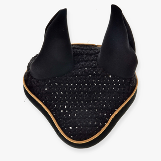 Ear bonnet crocheted Black Gold