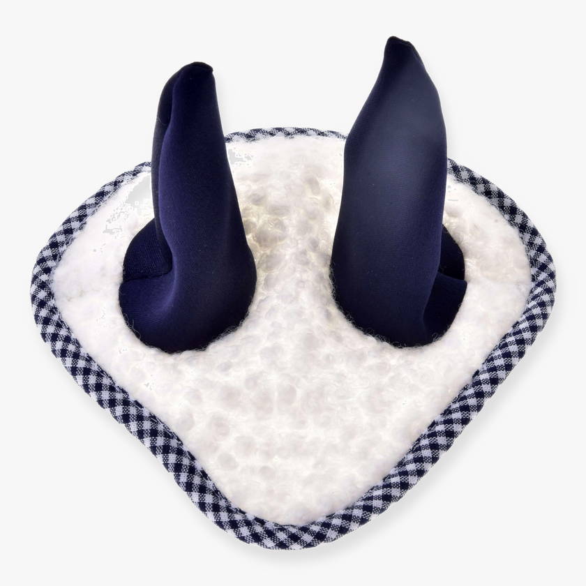 Ear bonnet cube blue