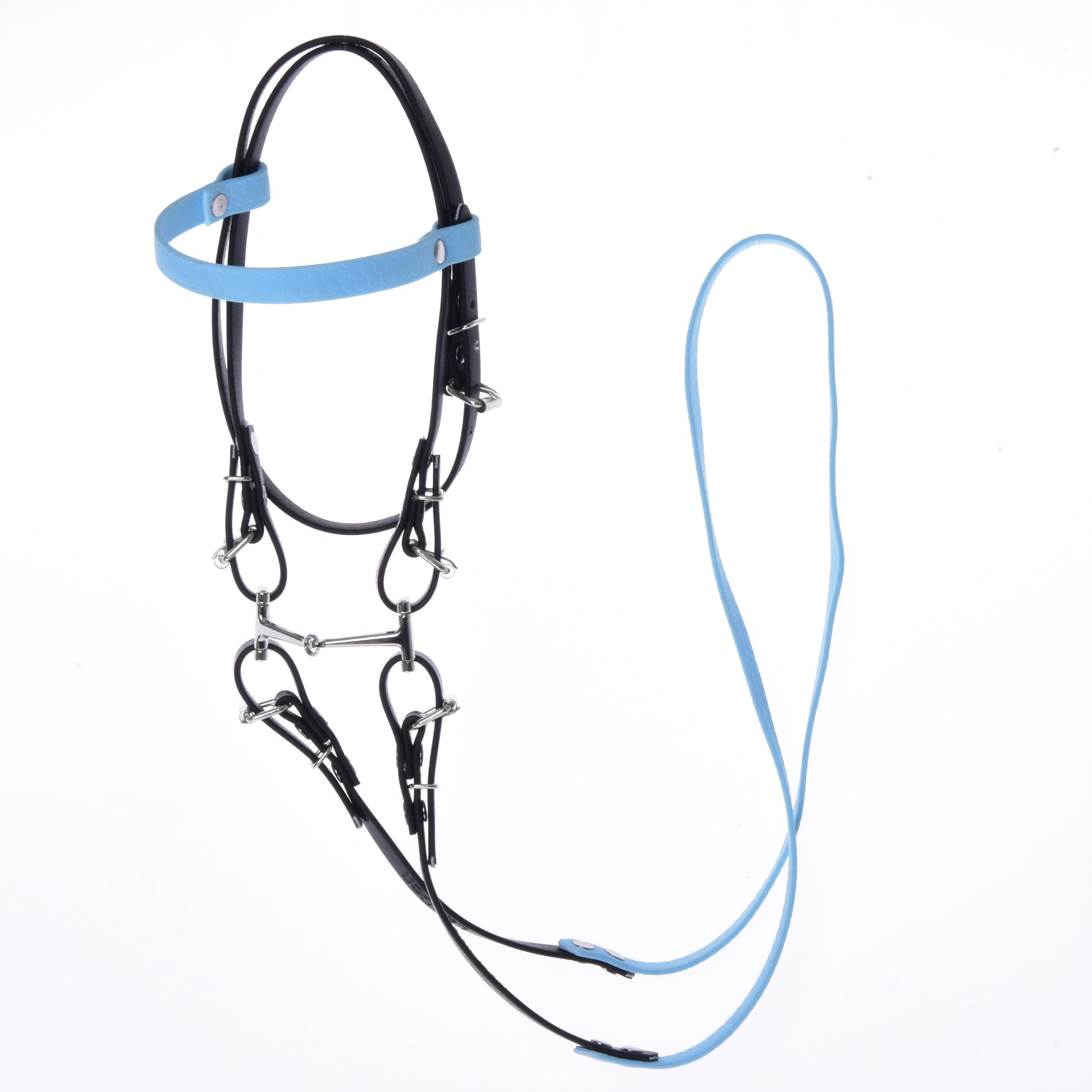 Complete bridle without noseband Light Blue
