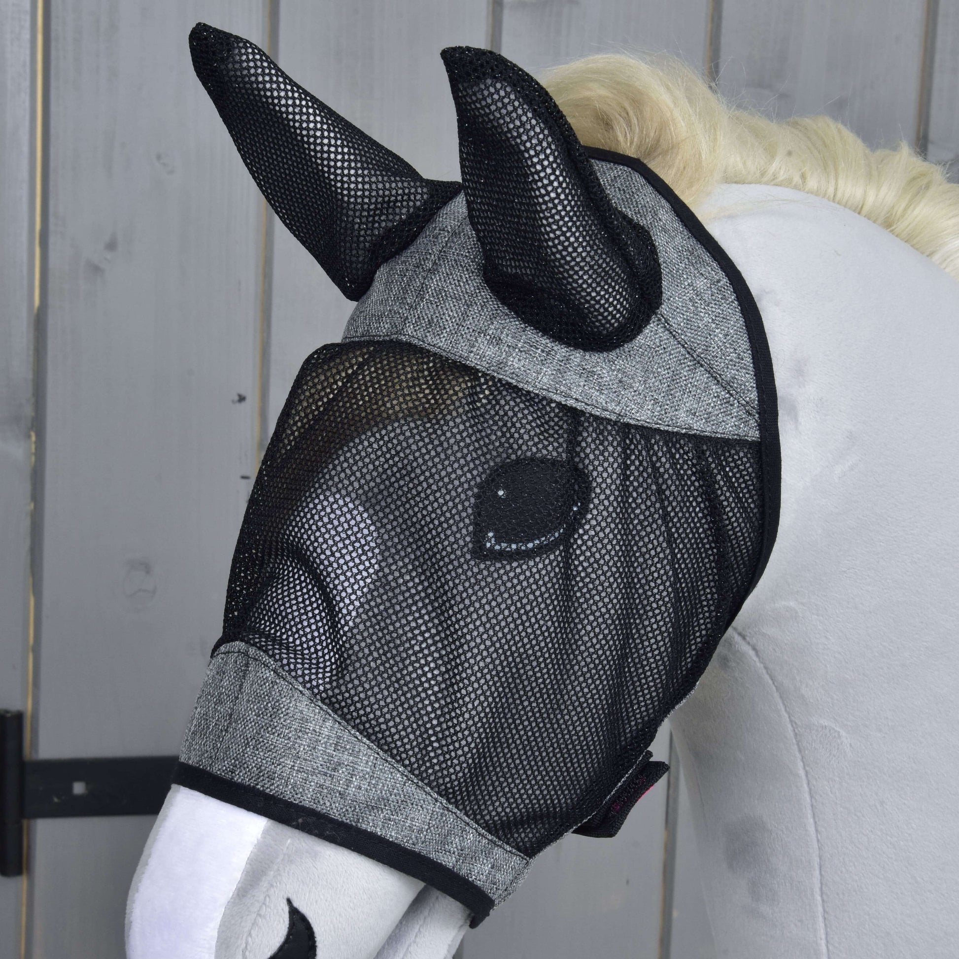Fly Mask De Luxe Light Grey