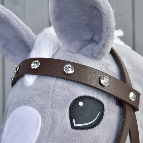 Complete brown bridle with diamonds 1