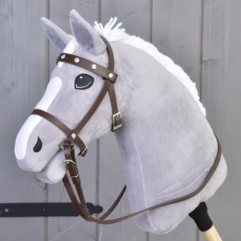 Complete brown bridle with diamonds 2