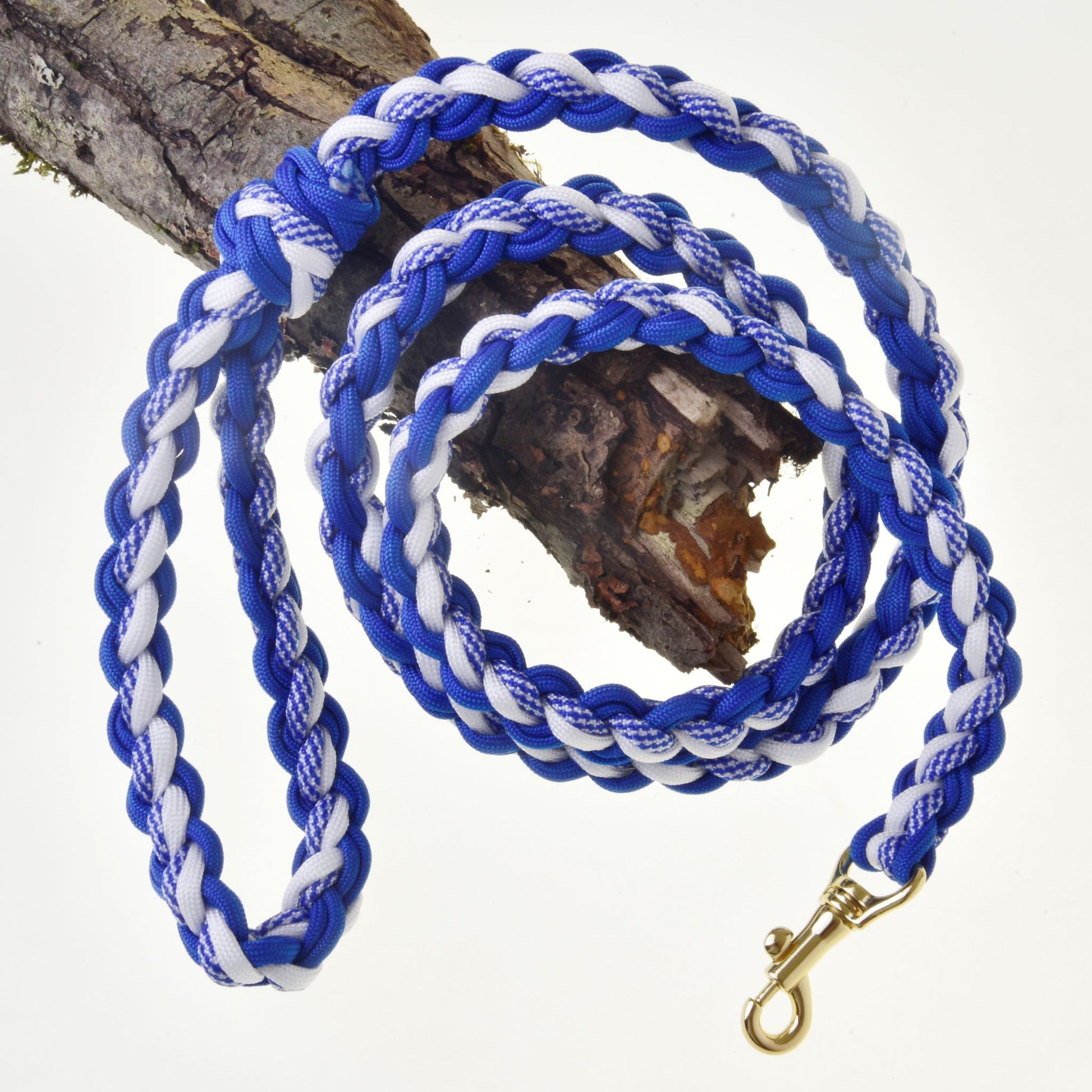 Hobby Horse - braided lead rope white/blue