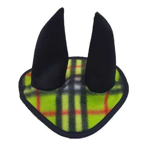 Ear bonnet lime (fleece) (size M)