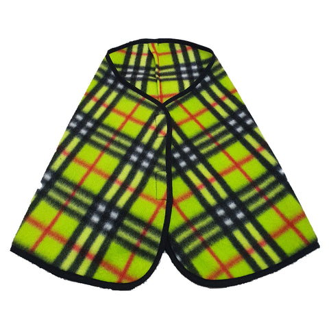 Blanket Checkered lime (fleece) (size M)