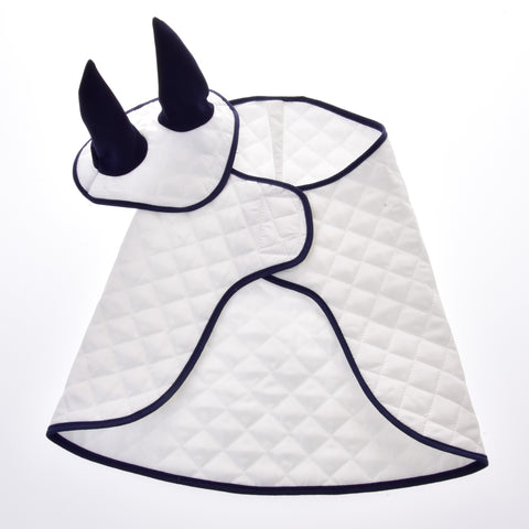 Set Thermo White (Ear Bonnet + Blanket)